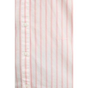 Pepe Jeans Памучна риза Pepe Jeans ARTEMISA дамска в бяло със свободна кройка с класическа яка PL304975 (PL304975)