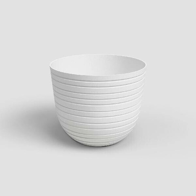 Artevasi Květináč HAVANA, pruhy, 20cm, plast, bílá