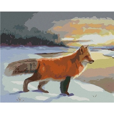 zuty Malování Podle Čísel Liška V Zimě D. Rusty Rust 40 x 50 Cm Plátno Rám
