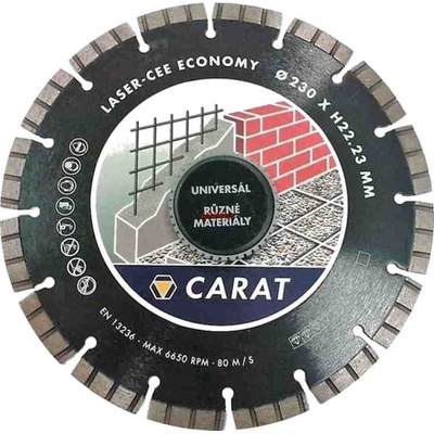 Диск диамантен за сухо рязане универсален 230x22.2x3 мм, 12 мм, CEE (CEE2303010)