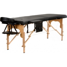 Body Fit Drevený masážny stôl BodyFit 2segmentový čierny 195 x 60 cm