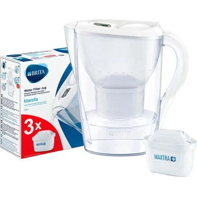 BRITA Филтрираща кана Brita MARELLA COOL MEMO 2.4L- БЯЛ + 3 ФИЛТЪРА M PLUS , 2.4L (4006387105037)