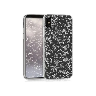 kwmobile Прозрачен калъф с дизайн снежинки за Apple iPhone X - сребрист