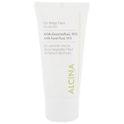 ALCINA For Oily Skin AHA Facial Fluid, 10% химически пилинг за мазна кожа 50 ml за жени
