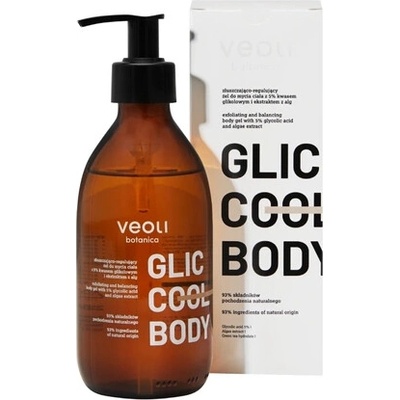Veoli Botanica Glic Cool Body Exfoliačnoregulačný sprchový gél 280 ml