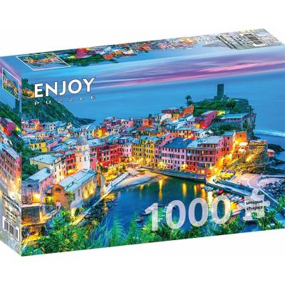 ENJOY Vernazza za soumraku Cinque Terre Itálie 1000 dielov