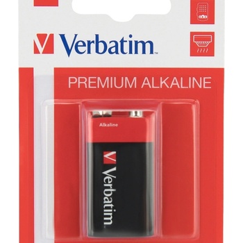 Verbatim ALKALINE BATTERY 9V 1 PACK (HANGCARD) (49924)
