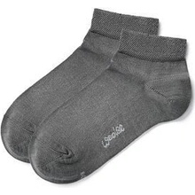 Letní kotníkové merino ponožky 2ks Šedá