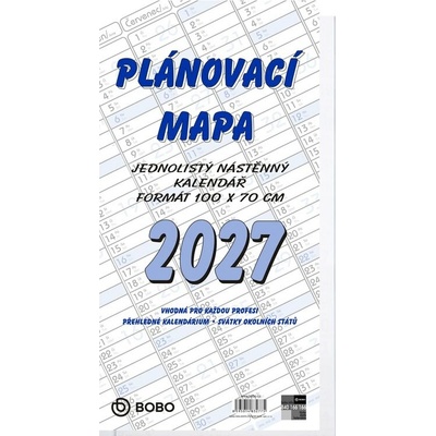 Plánovací roční mapa B1, skládaná 2027