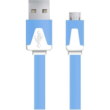 Esperanza EB183B - 5901299919880 Micro USB 2.0 A-B M/M, 1m, plochý, modrý
