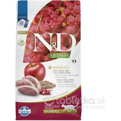 N&D cat QUINOA GF adult hairball 1,5 kg