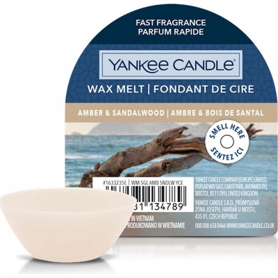 Yankee Candle Amber & Sandalwood Vosk do aromalampy 22 g – Zboží Dáma