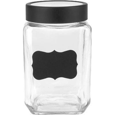 Horecano TOP-Стъклен буркан за съхранение с табелка за надписване 800ml (82771-14) (0132154)