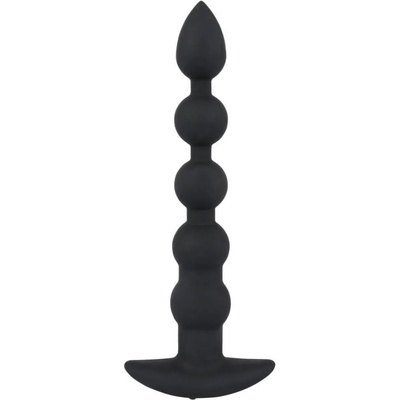 Black Velvets Black Velvet - акумулаторен анален вибратор с 5 перли (черен)
