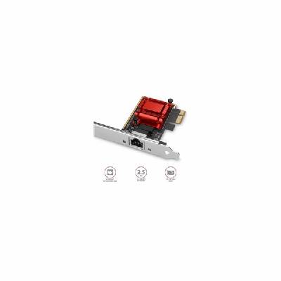 AXAGON PCEE-G25, PCIe síťová karta - 1x 2.5 Gigabit Ethernet port (RJ-45), Realtek, PXE, vč. LP