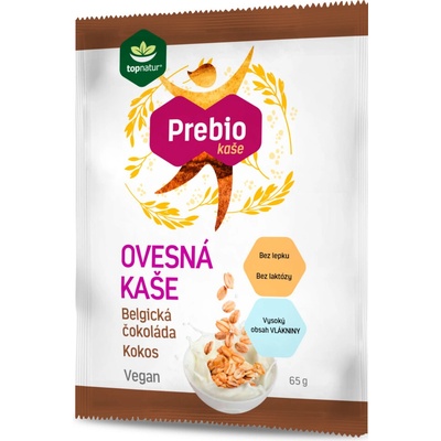 TOPNATUR Prebio ovsená kaša belgická čokoláda kokos 65 g