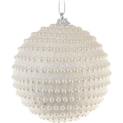 Dakls Plastová závěsná vánoční ozdoba s perličkami