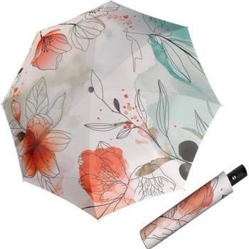 Doppler Magic Carbonsteel Floral dámsky plne automatický dáždnik bílý