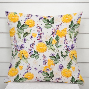 Biante Dekoračná PML-103 Pomaranče medzi kvetmi na bielom 40 x 60 cm