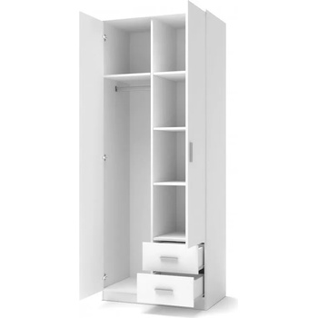 Image 1 of Black Red White Двукрилен гардероб lima s-2