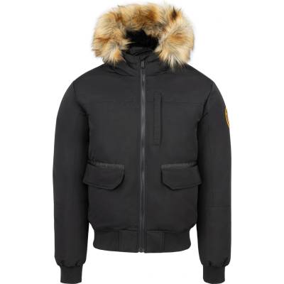 Loyalti Яке Loyalti Men's Kylian Hooded Long Sleeve Multi-Pocket Zip Bomber Jacket - Black