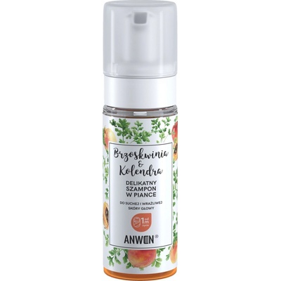 Anwen Peach & Coriander čisticí pěna pro suchou a citlivou pokožku hlavy 170 ml