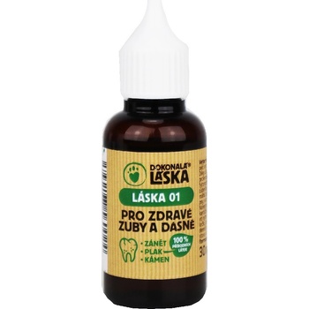 Dokonalá láska LÁSKA 01 Pro zdravé zuby a dásně psů 30 ml