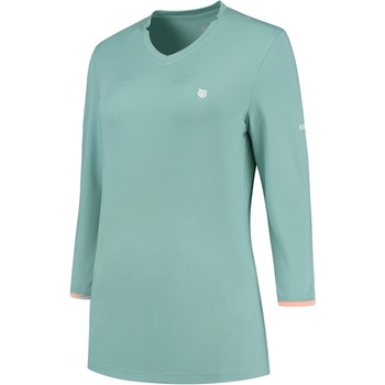 K Swiss Тениска K Swiss Women's Long-Sleeve Performance T-Shirt - Nile Blue