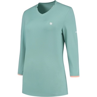 K Swiss Тениска K Swiss Women's Long-Sleeve Performance T-Shirt - Nile Blue