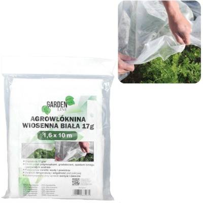 JAKS netkaná textília 1.6 X 10 M 17G/M2 JARNÁ BIELA