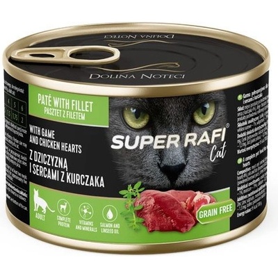 RAFI Super Rafi Cat Adult P&F Game and Chicken hearts 185 г