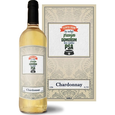 Sablio Tento dom Chardonnay biele suché víno 12 % 0,75 l (čistá fľaša)