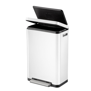 EKO-Europe EKO Кош за отпадъци с педал X-CUBE- 45 литра - бял (EKO 936845 - White) - luxdom