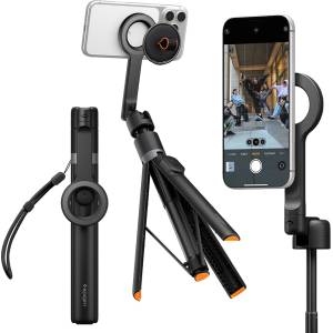 Spigen Селфи стик трипод Spigen Selfie Stick S582W - MagSafe съвместим, Bluetooth - Черен