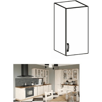 Горен шкаф Royal G30 бяло и северен бор