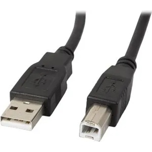 Lanberg черен 2.0 usb-a - usb-b кабел за данни, 50 см (ca-usba-11cc-0005-bk) (ca-usba-11cc-0005-bk)