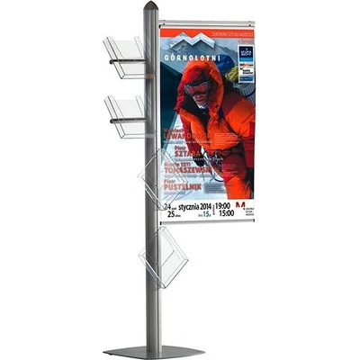 A-Z Reklama CZ Freestand stojan držák banneru 70 cm a 4 zásobníky A4 – Zbozi.Blesk.cz
