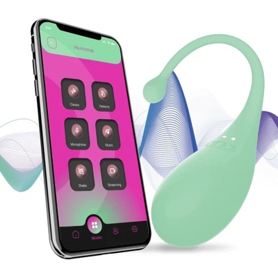 Adrien Lastic Презаредим вибратор за носене с App Palpitation мента