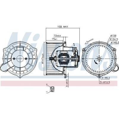 Vnitřní ventilátor NISSENS 87234