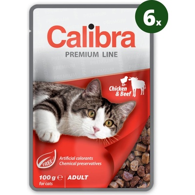 Calibra Cat Premium Adult Chicken & Beef 6 x 100 g