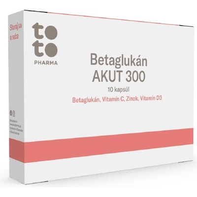TOTO Betaglukán AKUT 300 10 kapsúl