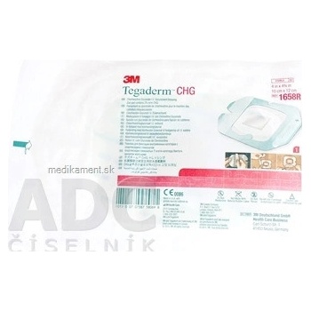 3M TEGADERM CHG 1657R transparentné antimikrobiálne krytie 1 ks 8,5 cm x 11,5 cm