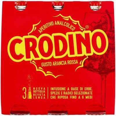 Crodino nealkoholický aperitív s príchuťou červeného pomaranča 3 x 0,175 l