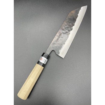 Fujiwara-Teruyasu FUJ TSAS-WSA180 Нож Santoku [Denka] + Осмоъгълна дръжка с накрайник от биволски рог