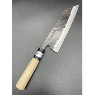 Fujiwara Teruyasu FUJ TSAS-WSA180 Нож Santoku [Denka] + Осмоъгълна дръжка с накрайник от биволски рог