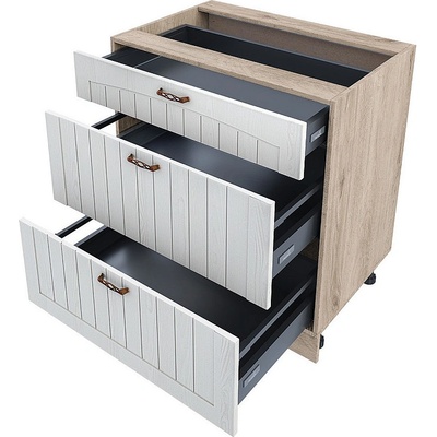 ИРИМ Долен кухненски шкаф Сити АРФ-Бяло фладер-04-55 80 см