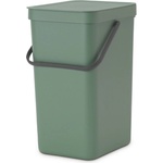Brabantia Кош за разделно събиране на боклук Brabantia Sort&Go 1003235, 16 л, Дръжка, Възможност за стенен монтаж, Тъмнозелен (1003235)