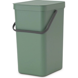 Brabantia Кош за разделно събиране на боклук Brabantia Sort&Go 1003235, 16 л, Дръжка, Възможност за стенен монтаж, Тъмнозелен (1003235)