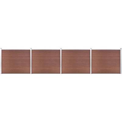 ZBXL Set plotového dílce WPC 699 x 146 cm hnědý