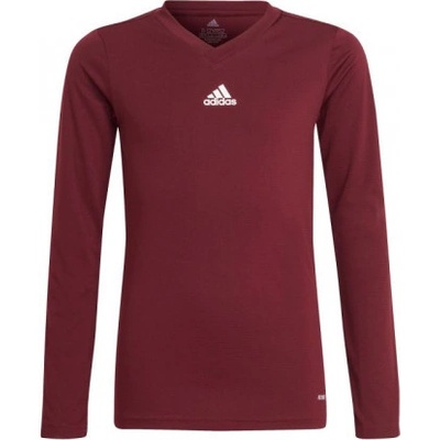 adidas Performance TEAM BASE TEE Y Tmavo čevená